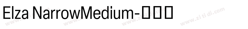 Elza NarrowMedium字体转换